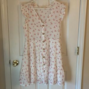 Sweet Wanderer Boutique Prairie Tiered Boho Floral Dress size XL